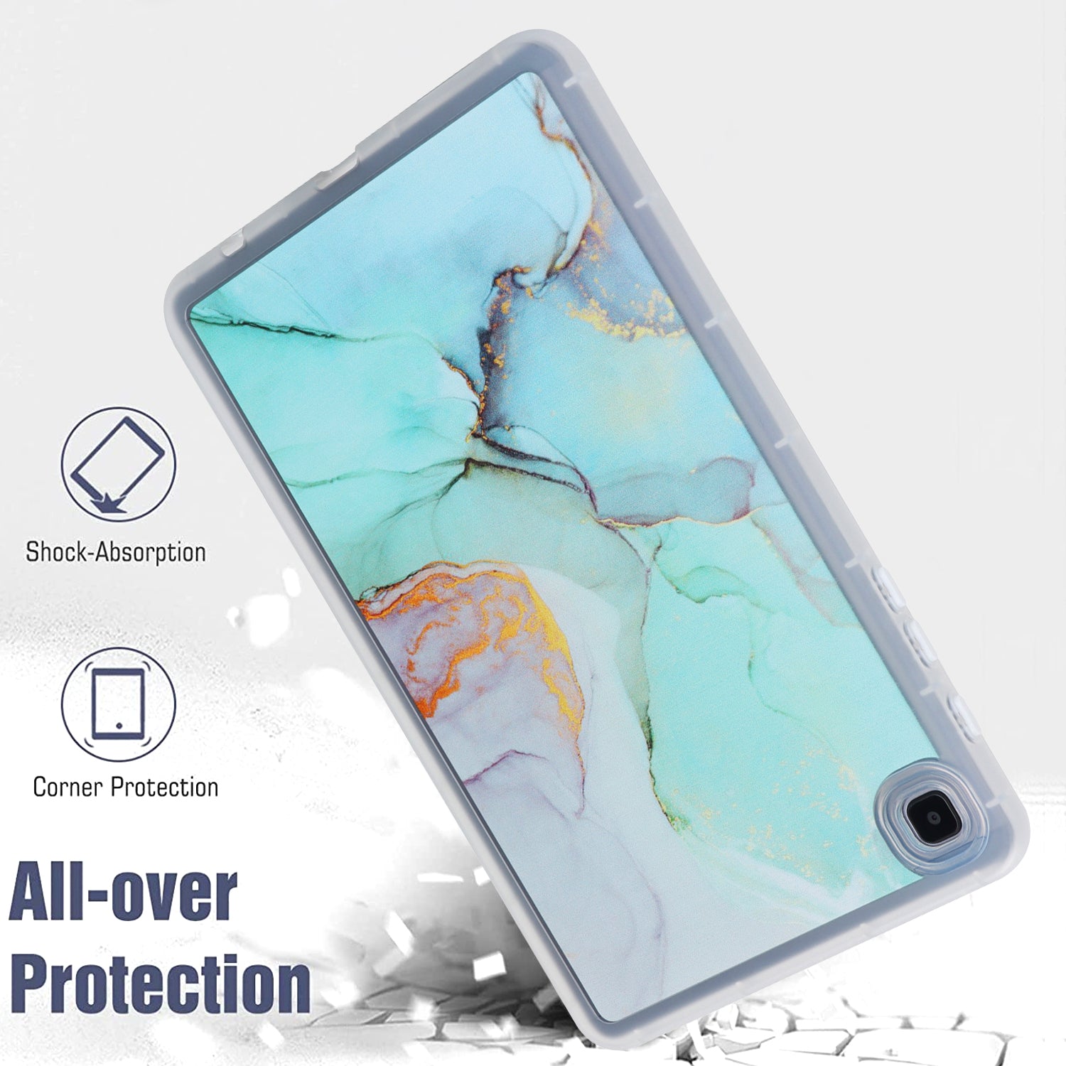 Tablet Case for Samsung Galaxy Tab A7 Lite 8.7-inch T220 T225 Marble Pattern Printing TPU Soft Skin Protective Cover Tablet Case for Samsung Galaxy Tab A7 Lite 8.7-inch T220 T225 Marble Pattern Printing TPU Soft Skin Protective Cover